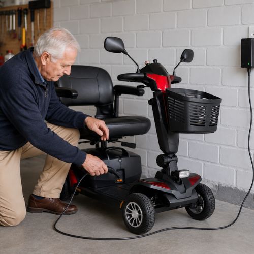 Oplader correct aansluiten en volledig laden