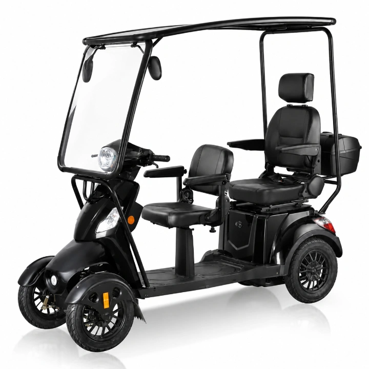 City Cruiser Duo Glans Zwart Voorzijde Andere Zijde
